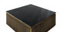 Giner y Colomer Mesa de Centro Madera de Mango Mármoles Bronce 90x90x40 cm