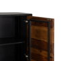 Armario Marrón-Negro Madera Salón 90 X 40 X 150 cm
