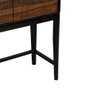 Armario Marrón-Negro Madera Salón 90 X 40 X 150 cm