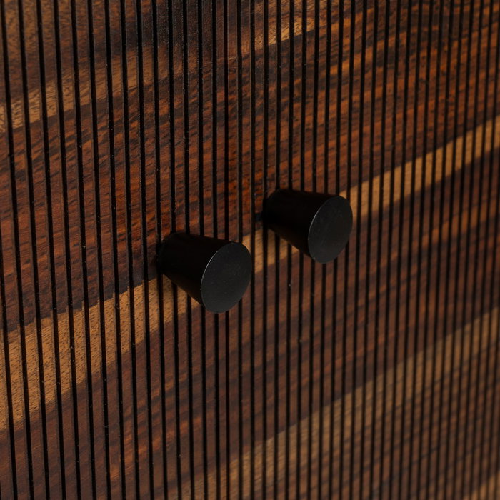 Armario Marrón-Negro Madera Salón 90 X 40 X 150 cm