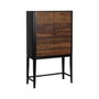 Armario Marrón-Negro Madera Salón 90 X 40 X 150 cm