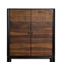 Armario Marrón-Negro Madera Salón 90 X 40 X 150 cm