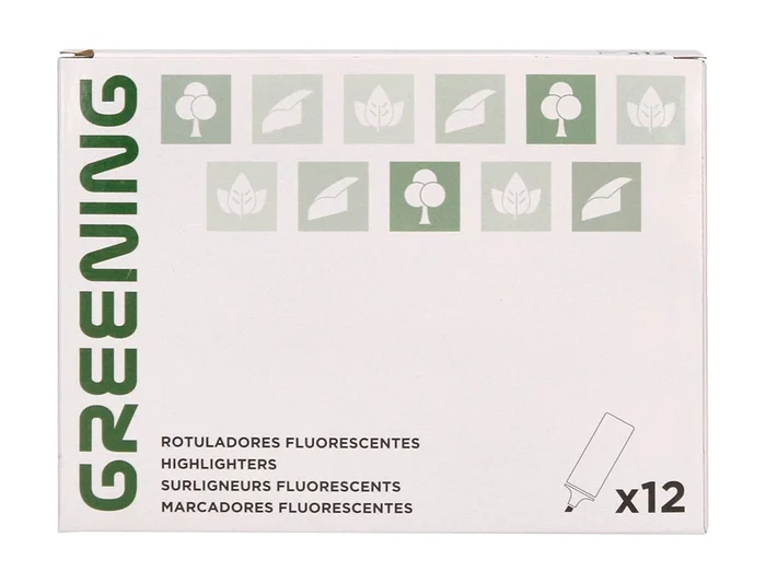 Greening Rotulador fluorescente punta biselada rosa fluor