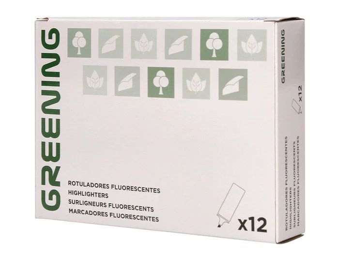 Greening Rotulador fluorescente punta biselada rosa fluor