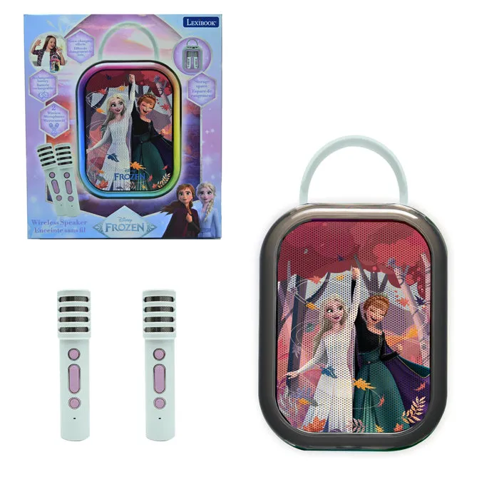 LEXIBOOK Karaoke Frozen con 2 Micrófonos Inalámbricos