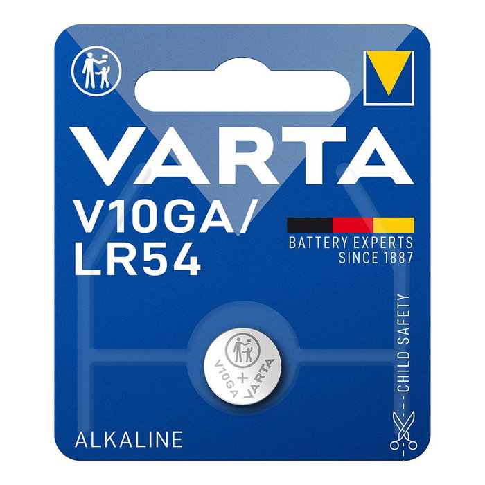 Varta Pila Botón Alcalina LR54 V10ga 1,5 V Ø11,6 x 3,0 mm Blister 1 Ud Varta Pila Botón Alcalina LR54 V10ga 1,5 V Ø11,6 x 3,0 mm Blister 1 Ud