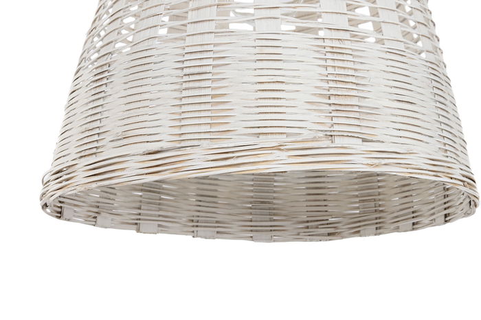 DKD Home Decor Lámpara Techo Tropical Blanco Bambú Mango 48 x 57 x 48 cm DKD Home Decor Lámpara Techo Tropical Blanco Bambú Mango 48 x 57 x 48 cm