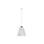 DKD Home Decor Lámpara de Techo de Bambú y Mango Blanco Desgastado