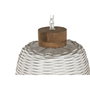 DKD Home Decor Lámpara de Techo de Bambú y Mango Blanco Desgastado