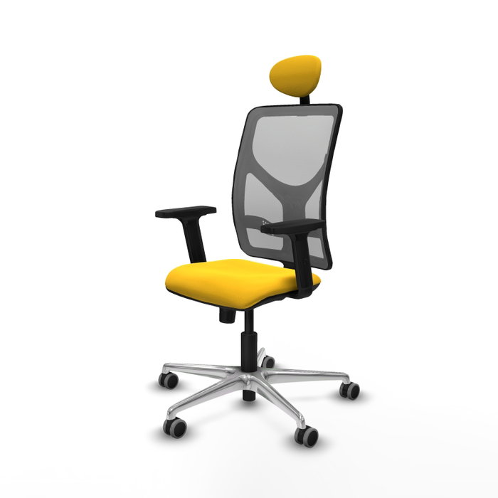 PIQUERAS Y CRESPO Silla de oficina Motilla con mecanismo Sincro, Amarillo y Gris PIQUERAS Y CRESPO Silla de oficina Motilla con mecanismo Sincro, Amarillo y Gris