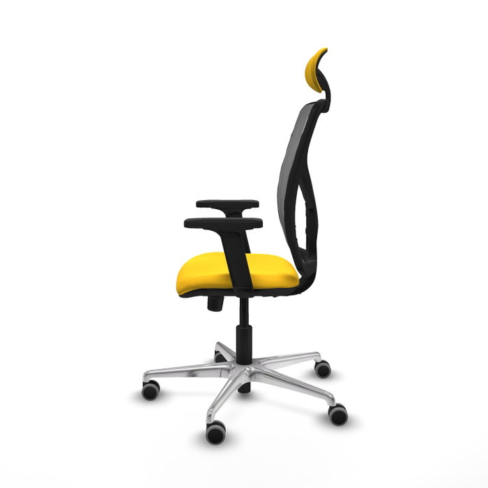 PIQUERAS Y CRESPO Silla de oficina Motilla con mecanismo Sincro, Amarillo y Gris PIQUERAS Y CRESPO Silla de oficina Motilla con mecanismo Sincro, Amarillo y Gris