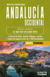 ANAYA Mapa de carreteras de Andalucía occidental (desplegable), escala 1:340.000