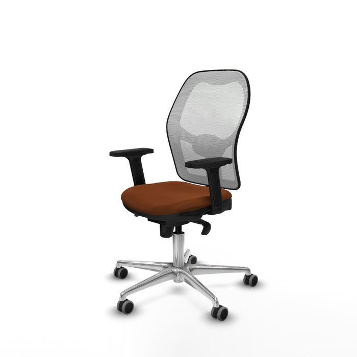 PIQUERAS Y CRESPO Silla de oficina Jorquera con mecanismo Sincro, Marrón y Blanco