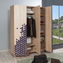 Hanah Home Mode-123 Armario Roble Sonoma 135x192x52 cm Tablero Partículas Melamina Diseño Moderno