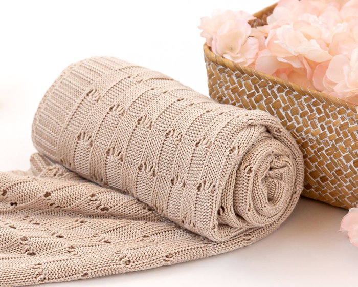 KioKids Manta de Bambú 100% para Bebé, Beige, 80 x 110 cm KioKids Manta de Bambú 100% para Bebé, Beige, 80 x 110 cm