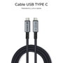 Subblim Cable USB-C a USB-C 4.0 8K 1,5 m 240W Negro