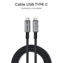 Subblim SUBCAB-C24010 Cable USB-C a USB-C USB4 240W 40Gbps Negro 1.5m - Compatible con Thunderbolt 4, Video 8K 60Hz/4K 120Hz, Carga PD 3.1