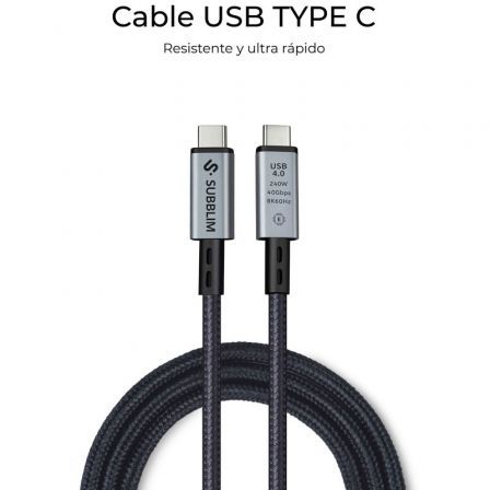 Subblim Cable HIGH SUBCAB-C24010 USB4.0 240W 40Gbps 8K 1.5m