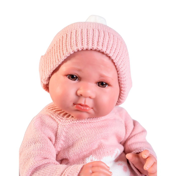 Muñecas Antonio Juan Muñeco Dulce Reborn Luca 80324 Conjunto De Punto Cuerpo Suave De Tela