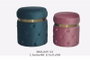 DKD Home Decor Set de 2 Reposapiés con Tapa en Terciopelo