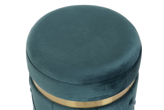 DKD Home Decor Set de 2 Reposapiés con Tapa en Terciopelo
