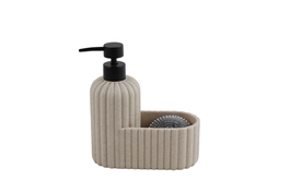DKD Home Decor Dosificador Resina ABS Estropajo Beige