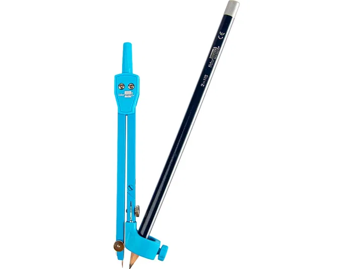 Liderpapel Compás Articulado con Adaptador Universal, Minas 2mm, Estuche Incluido, Colores Surtidos, Longitud 14cm