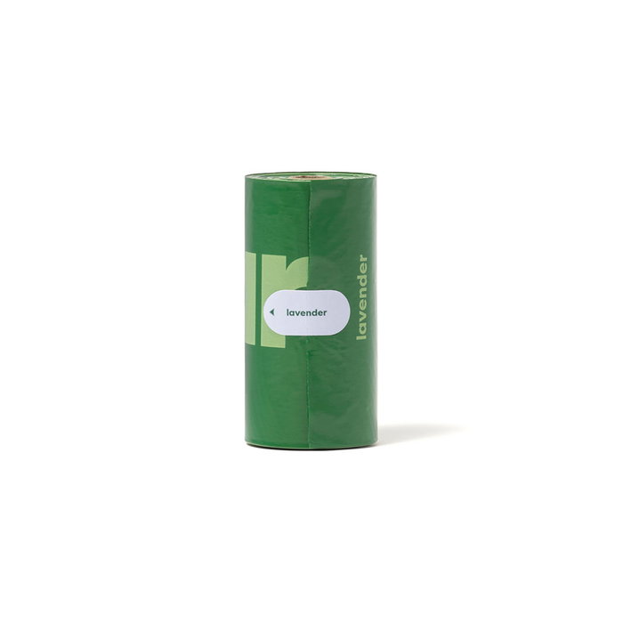Earth Rated Rollos de Bolsas para Excrementos de Mascotas Recambio Lavanda, 315 Bolsas Extra Resistentes en 21 Rollos (8 x 15 unidades)