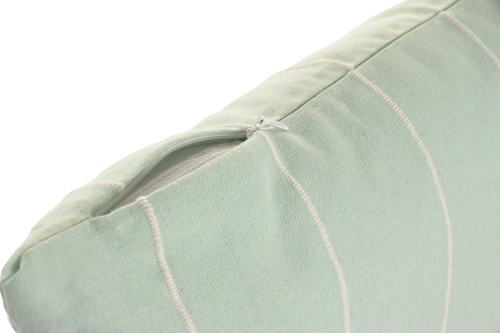 DKD Home Decor Cojín de Algodón y Poliéster con Rayas Verdes 45x45 cm DKD Home Decor Cojín de Algodón y Poliéster con Rayas Verdes 45x45 cm