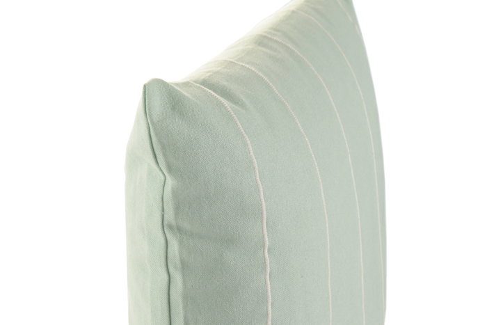 DKD Home Decor Cojín de Algodón y Poliéster con Rayas Verdes 45x45 cm DKD Home Decor Cojín de Algodón y Poliéster con Rayas Verdes 45x45 cm