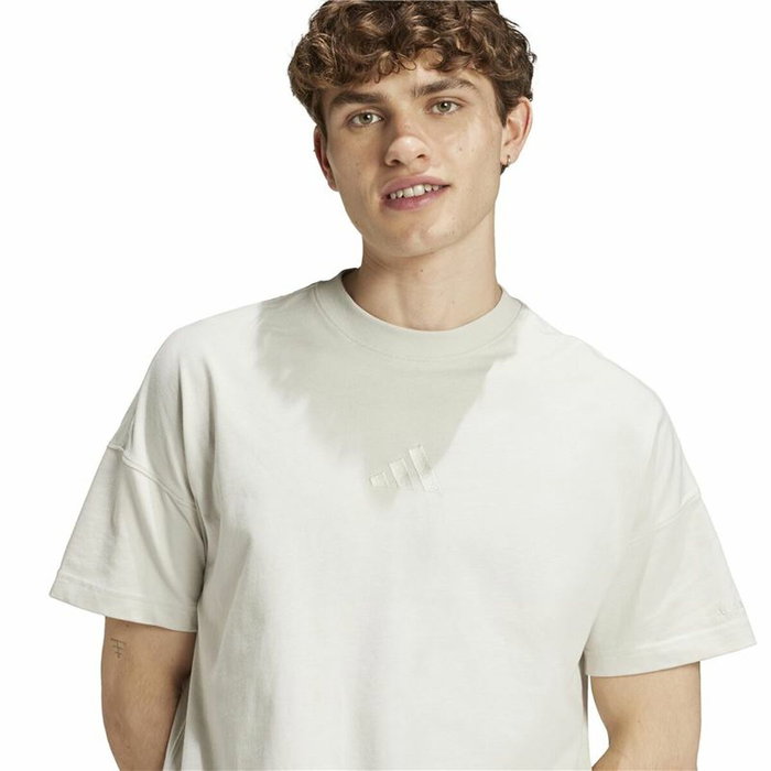 Camiseta de Manga Corta Hombre Adidas All Szn Blanco Beige