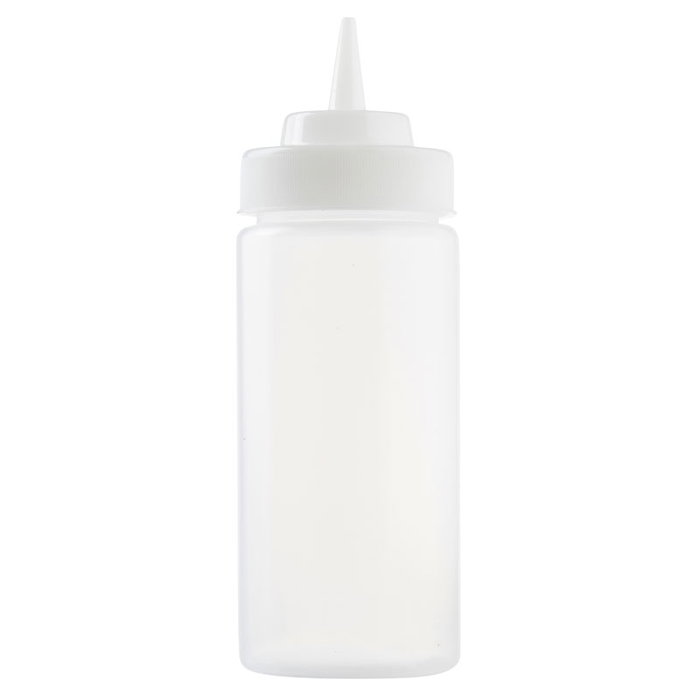 TABLECRAFT - 11663C-12/6 - Pack de 6 unidades - Botella exprimible con boca de 63 mm 475 ml - 7 x 7 x 20,5 cm - Blanco translúcido TABLECRAFT - 11663C-12/6 - Pack de 6 unidades - Botella exprimible con boca de 63 mm 475 ml - 7 x 7 x 20,5 cm - Blanco translúcido
