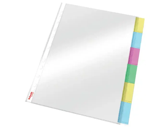 Esselte Funda Multitaladro con Pestañas PP 85µ Cristal Liso A4 Set de 6 Esselte Funda Multitaladro con Pestañas PP 85µ Cristal Liso A4 Set de 6