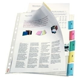 Funda Multitaladro Con Pestañas Esselte Pp 85Μ Cristal Liso A4 11 Tal.Rfzo. Set De 6