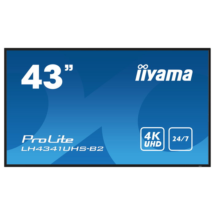 Iiyama Monitor Smart TV LH4341UHS-B2 108 cm (43") 4K Ultra HD IPS 3xHDMI USB 24/7 500 cd/m2 Android 8.0