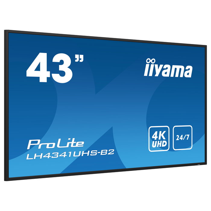 Iiyama Monitor Smart TV LH4341UHS-B2 108 cm (43") 4K Ultra HD IPS 3xHDMI USB 24/7 500 cd/m2 Android 8.0