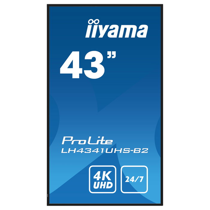 Iiyama Monitor Smart TV LH4341UHS-B2 108 cm (43") 4K Ultra HD IPS 3xHDMI USB 24/7 500 cd/m2 Android 8.0