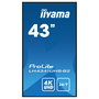 Iiyama Monitor Smart TV LH4341UHS-B2 108 cm (43") 4K Ultra HD IPS 3xHDMI USB 24/7 500 cd/m2 Android 8.0