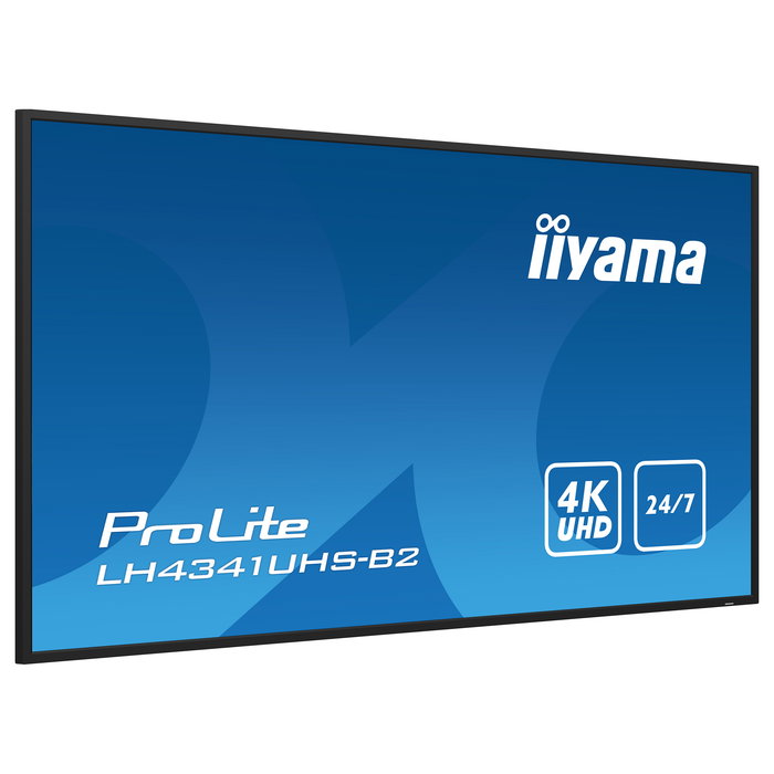 Iiyama Monitor Smart TV LH4341UHS-B2 108 cm (43") 4K Ultra HD IPS 3xHDMI USB 24/7 500 cd/m2 Android 8.0