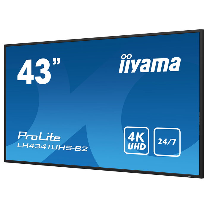Iiyama Monitor Smart TV LH4341UHS-B2 108 cm (43") 4K Ultra HD IPS 3xHDMI USB 24/7 500 cd/m2 Android 8.0
