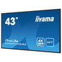 Iiyama Monitor Smart TV LH4341UHS-B2 108 cm (43") 4K Ultra HD IPS 3xHDMI USB 24/7 500 cd/m2 Android 8.0