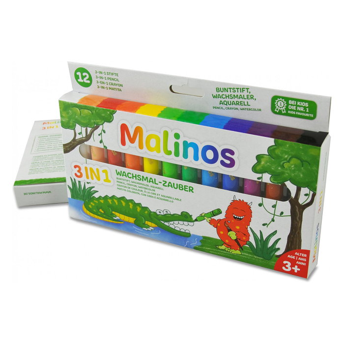Malinos Wachsmal-Zauber Lápices de Cera 12 Colores