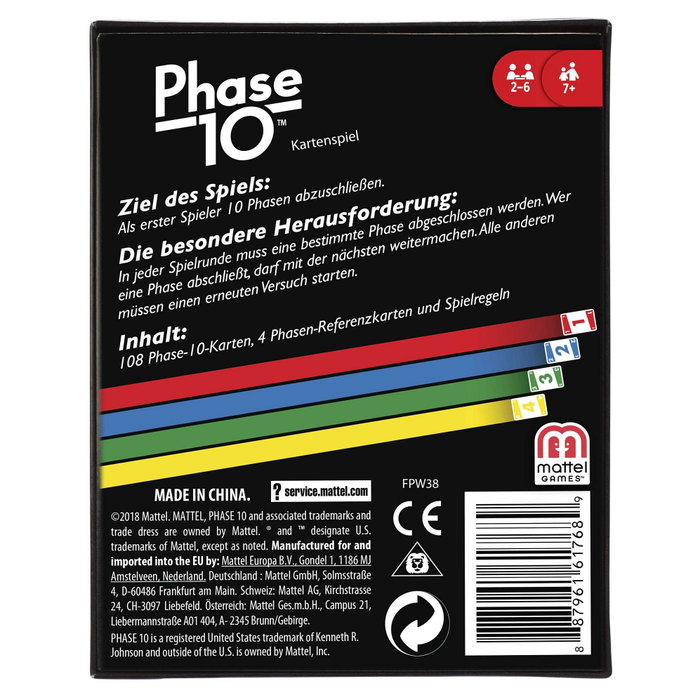 Mattel Phase 10 Kartenspiel Mattel Phase 10 Kartenspiel