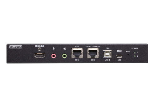 ATEN CN9850-AT-G Interruptor KVM sobre IP de 1 Puerto HDMI 4K, Acceso Remoto/Local, Virtual Media, Redundancia de Alimentación/LAN, Audio, Reinicio Remoto y Control RS-232