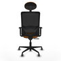 PIQUERAS Y CRESPO Silla de oficina Zulema Naranja y Negro