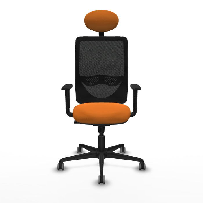 PIQUERAS Y CRESPO Silla de oficina Zulema Naranja y Negro