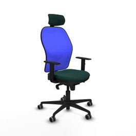 PIQUERAS Y CRESPO Silla de oficina Jorquera Verde botella y Azul
