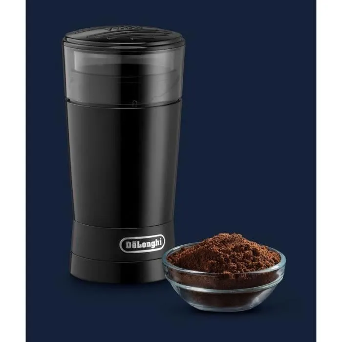 De'Longhi Molinillo de Café KG200 Black 0177111049 - Muele Granos para Espresso, Café Turco y Filtro