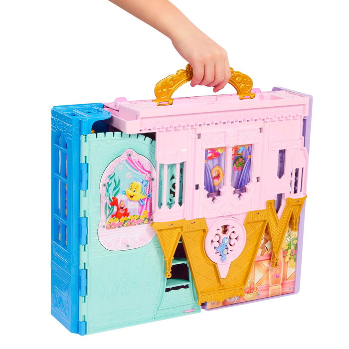 MATTEL Castillo Plegable de las Princesas Disney con Muñeca Rapunzel