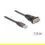 Delock Adaptador USB 2.0 Tipo-A a 1 x Serie RS-232 D-sub9 pin Macho